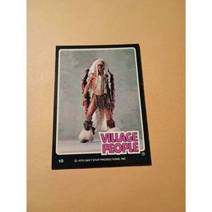 Vintage 1979 Village People Trading Card #10 Disco Era Vintage Music Collectible
